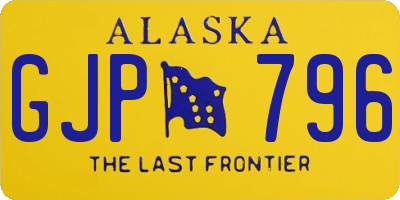 AK license plate GJP796