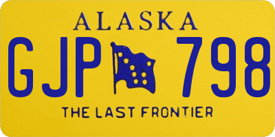 AK license plate GJP798