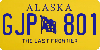 AK license plate GJP801