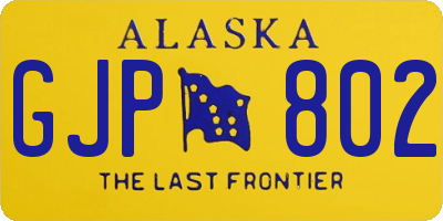 AK license plate GJP802