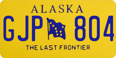 AK license plate GJP804