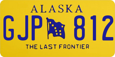 AK license plate GJP812