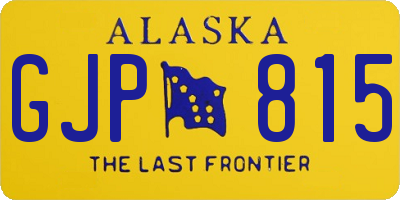 AK license plate GJP815