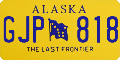 AK license plate GJP818
