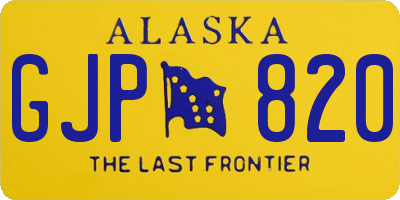 AK license plate GJP820