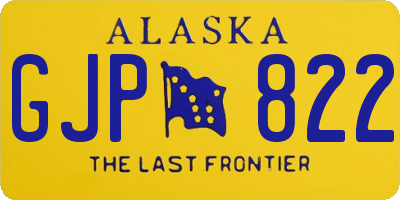 AK license plate GJP822