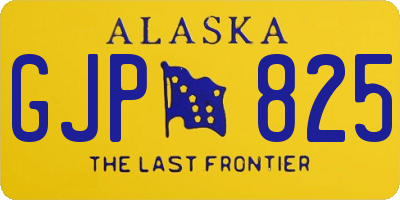 AK license plate GJP825