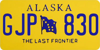 AK license plate GJP830