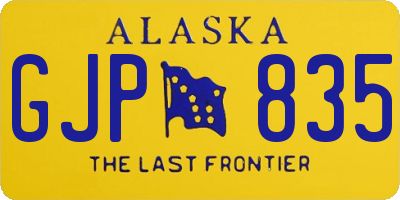 AK license plate GJP835