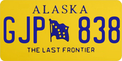 AK license plate GJP838