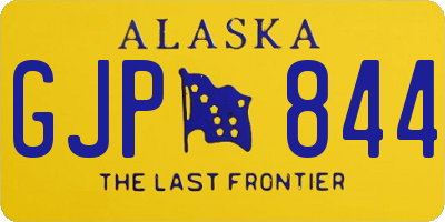 AK license plate GJP844