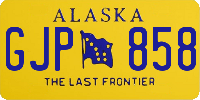 AK license plate GJP858