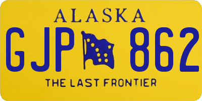 AK license plate GJP862