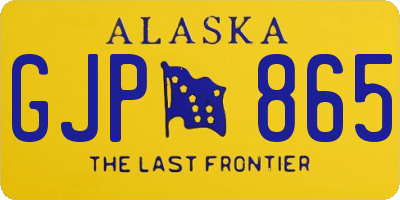 AK license plate GJP865