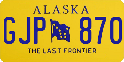 AK license plate GJP870