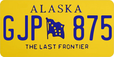 AK license plate GJP875