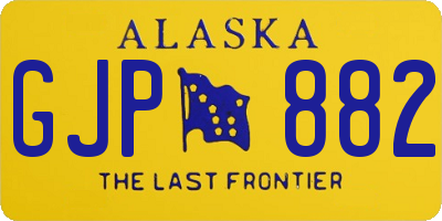 AK license plate GJP882