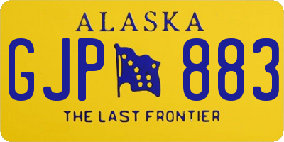 AK license plate GJP883