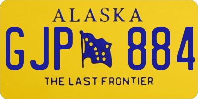 AK license plate GJP884
