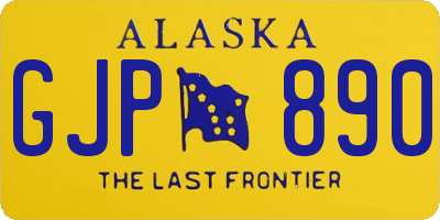 AK license plate GJP890