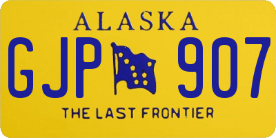 AK license plate GJP907