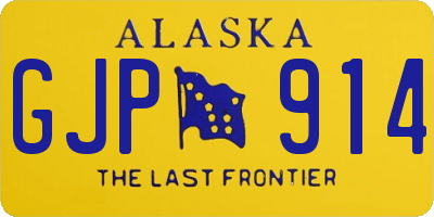 AK license plate GJP914
