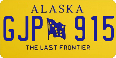 AK license plate GJP915