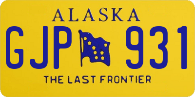 AK license plate GJP931