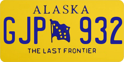 AK license plate GJP932