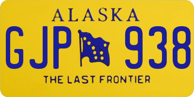 AK license plate GJP938
