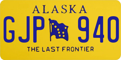 AK license plate GJP940