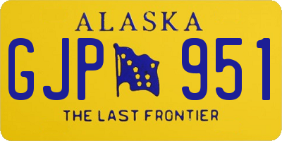 AK license plate GJP951