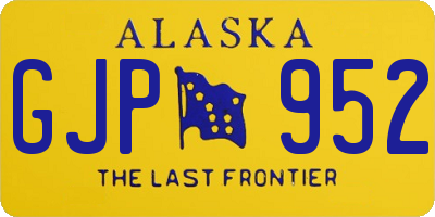 AK license plate GJP952