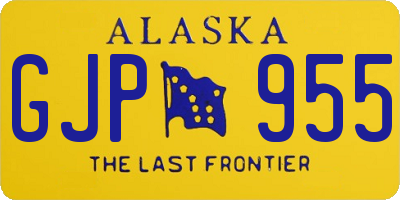 AK license plate GJP955