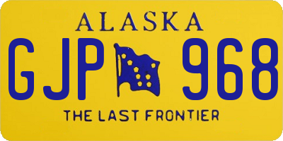 AK license plate GJP968