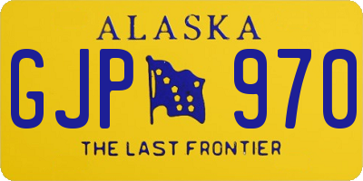AK license plate GJP970