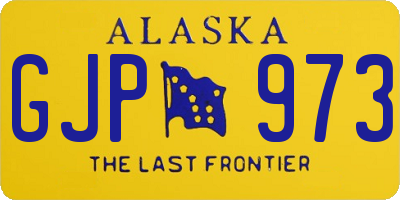 AK license plate GJP973