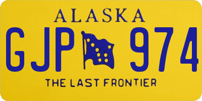 AK license plate GJP974