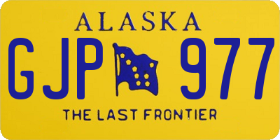 AK license plate GJP977