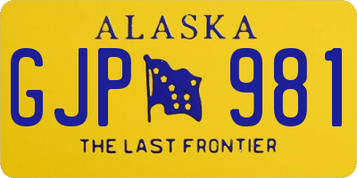AK license plate GJP981