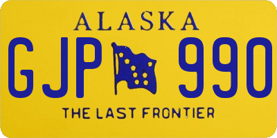 AK license plate GJP990