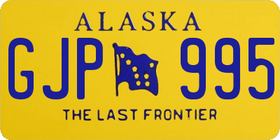 AK license plate GJP995