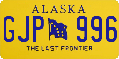 AK license plate GJP996