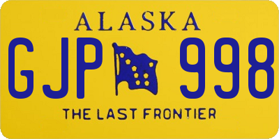 AK license plate GJP998