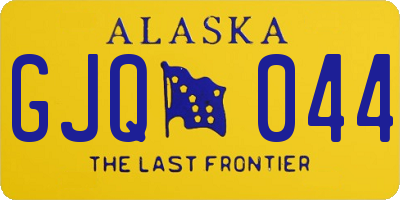 AK license plate GJQ044