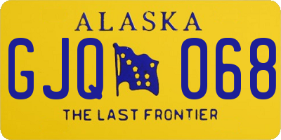 AK license plate GJQ068