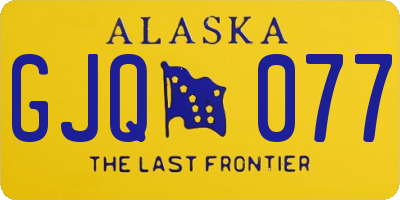 AK license plate GJQ077