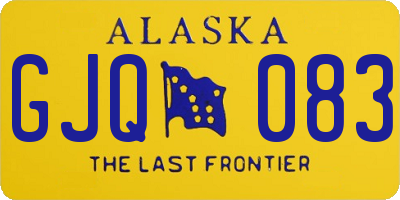 AK license plate GJQ083