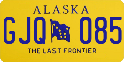 AK license plate GJQ085