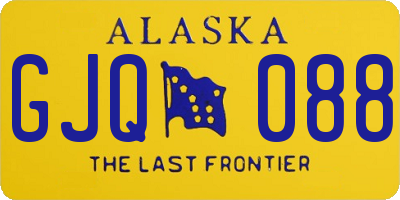 AK license plate GJQ088